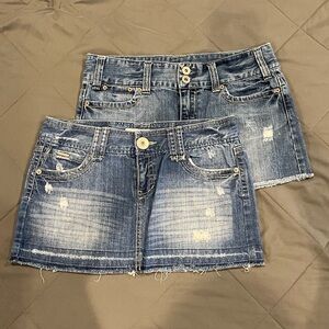 Y2K 00’s American Eagle & Aeropostale Denim Jean Mini Skirt Sz 8 & Sz 9/10